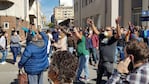 Una de las imágenes de la protesta del gremio de municipales, el pasado viernes.