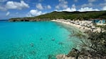 Una de las impactantes playas en Curazao. 