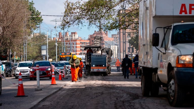 Una de las obras de la Provincia junto a la Municipalidad en Córdoba.