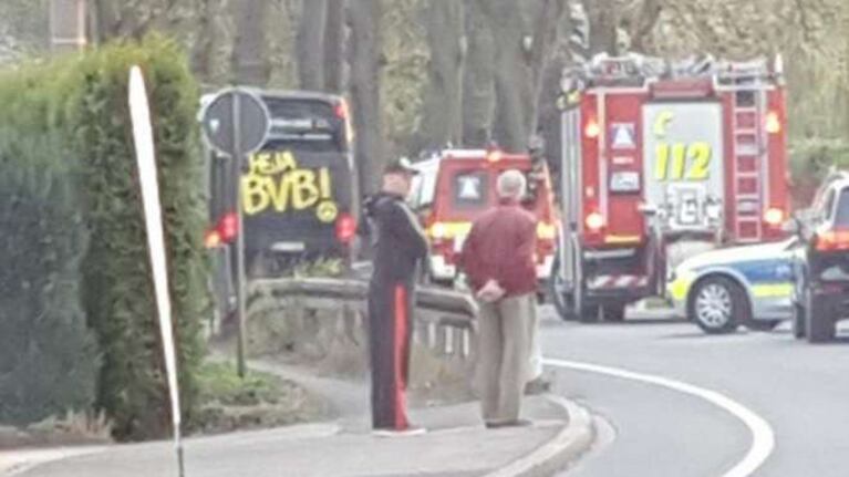 Una de las primeras fotos tras las detonaciones en Dortmund.