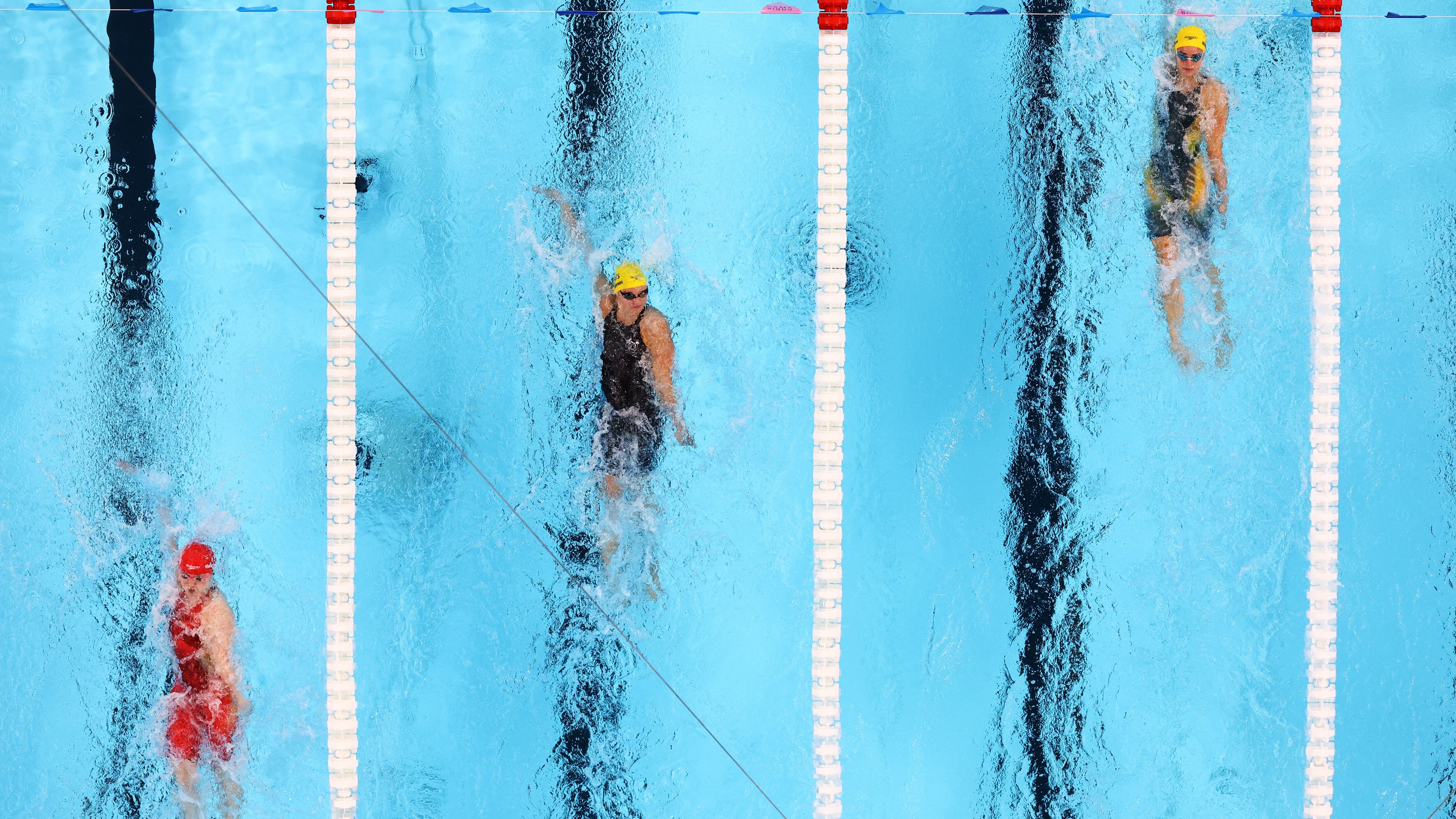 Una de las pruebas de natación en los Juegos Olímpicos de París 2024.