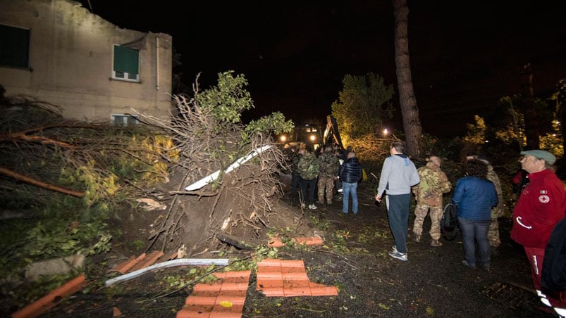 Una de las viviendas destruidas en los alrededores de Roma por el paso del tornado.