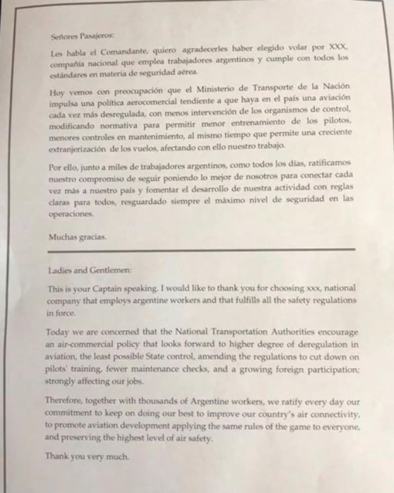 Una discusión gremial descompensó a un piloto de Aerolíneas Argentinas