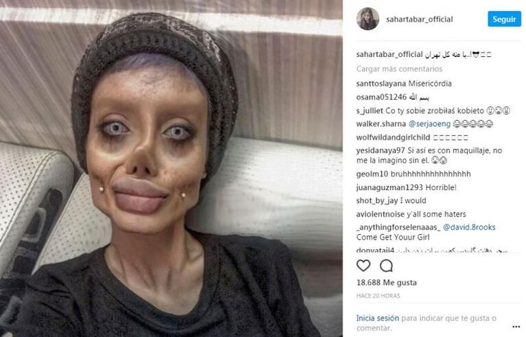 Una fanática se operó 50 veces para parecerse a Angelina Jolie