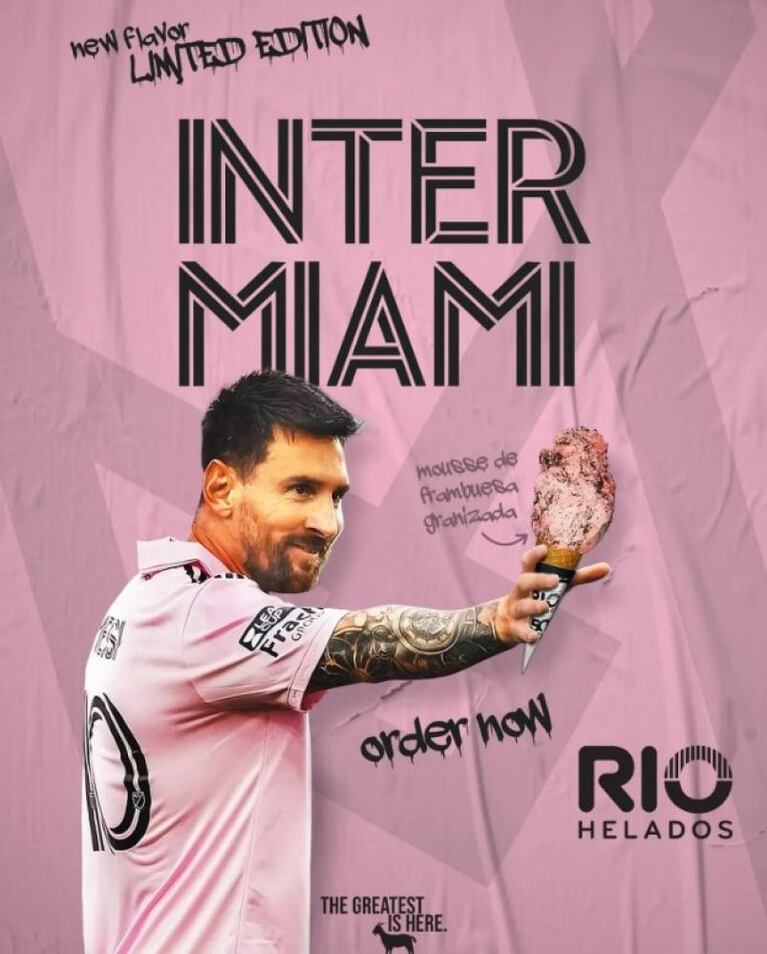 Una heladería de Rosario creó el sabor Inter Miami por Messi y estallaron las ventas