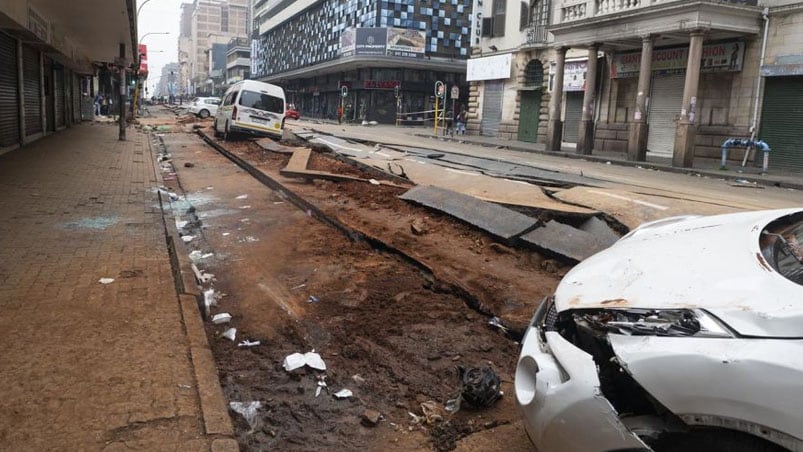 Una inesperada explosión causó conmoción en la capital de Sudáfrica.