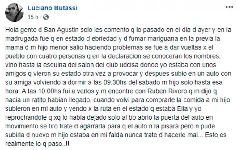 Una joven denunció que su ex pareja la empujó del auto y la arrastró durante varias cuadras