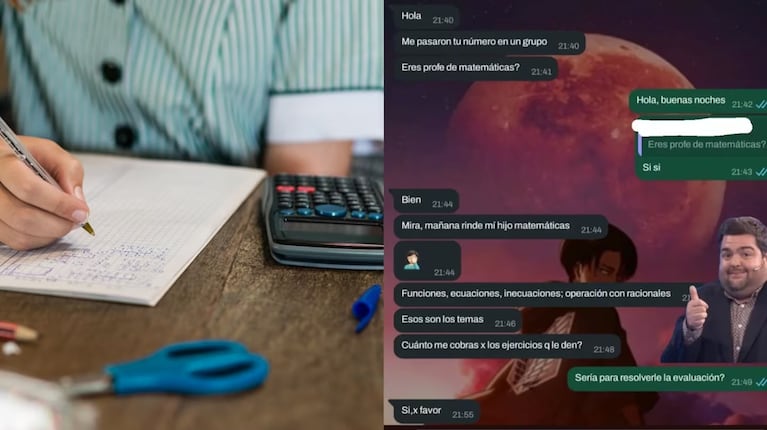 Una madre le hizo un insólito pedido a un profesor particular.