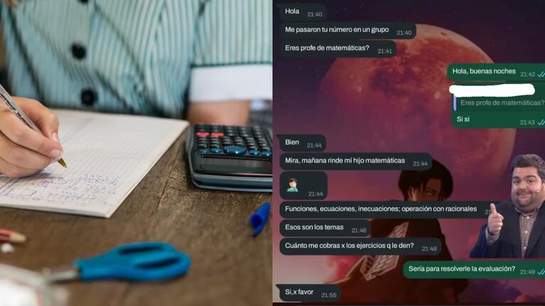 Una madre le hizo un insólito pedido a un profesor particular.