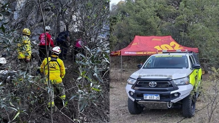 Una mujer de 77 años murió tras caer por un barranco en Calamuchita. (Foto: gentileza Cristian Alegre)