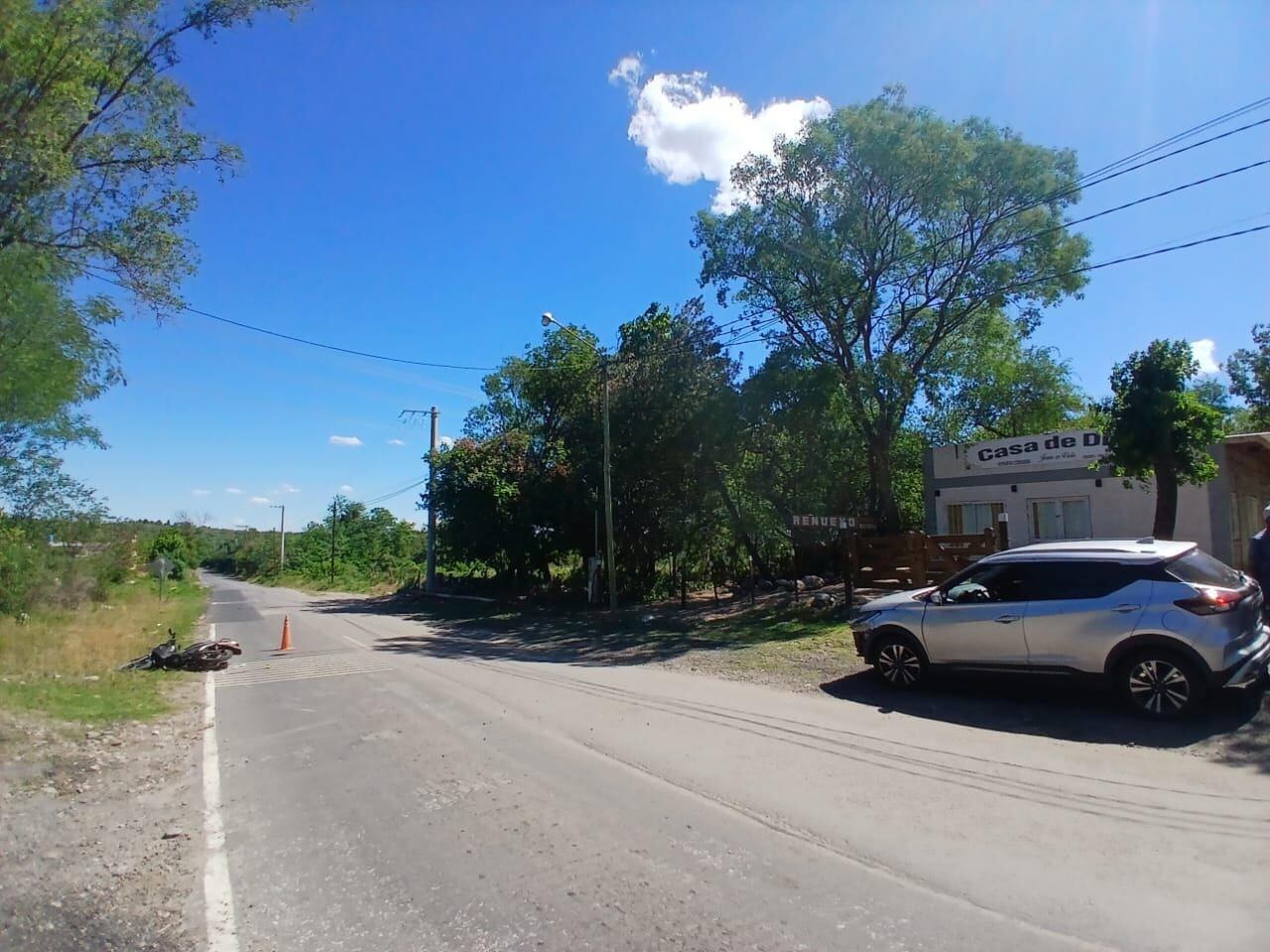 Una mujer en una moto debió ser trasladad en estado reservado a Córdoba.
