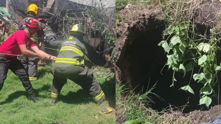 Una mujer fue rescatada de una cámara séptica en barrio Yofre H.