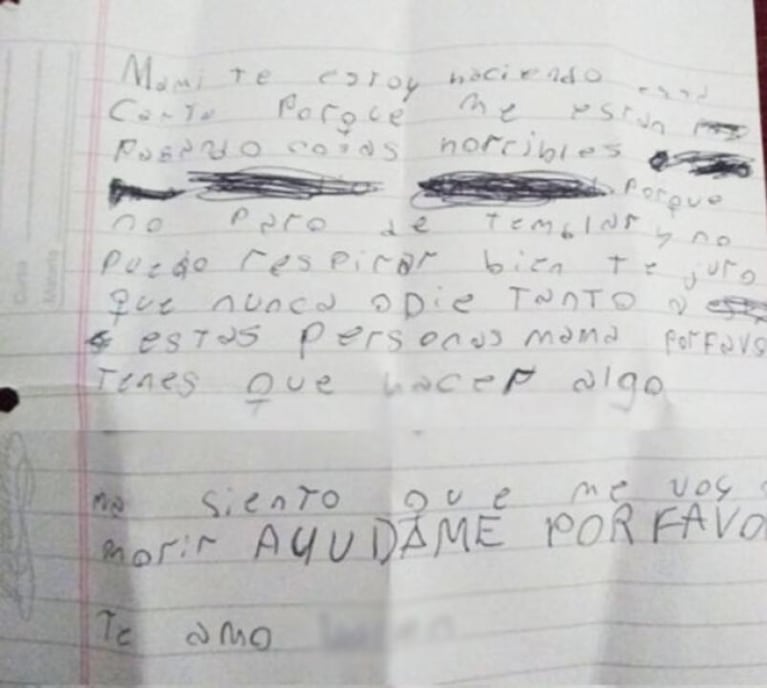 Una nena denunció que sufre acoso escolar a través de una carta: “Siento que me voy a morir”