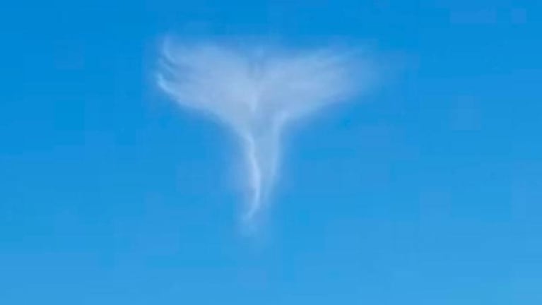 Una nube con forma de ángel revolucionó las redes sociales