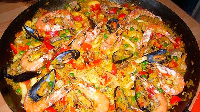 Una paella imperdible para una cena española.