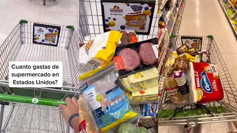 Una pareja argentina gastó 133 dólares en el supermercado.