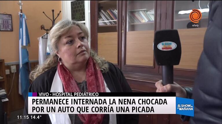 Una picada de autos dejó a una menor internada