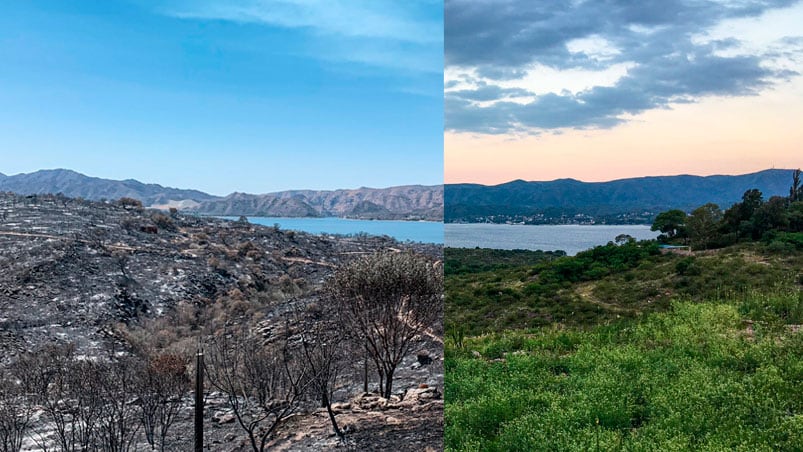 Una postal de Carlos Paz que cambió radicalmente su fisonomía. (Foto: Azul Mowszet)