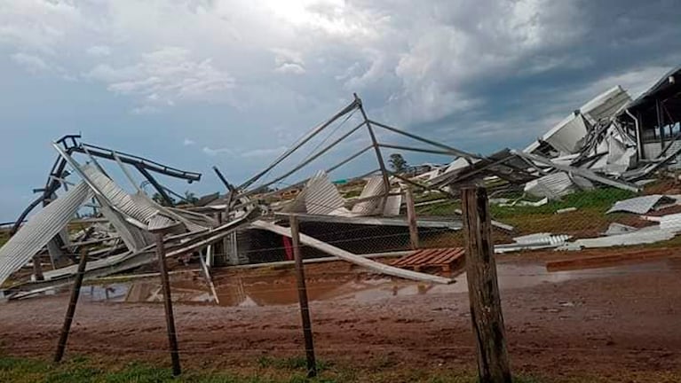 Una tormenta de fuerte viento azotó al departamento San Justo.