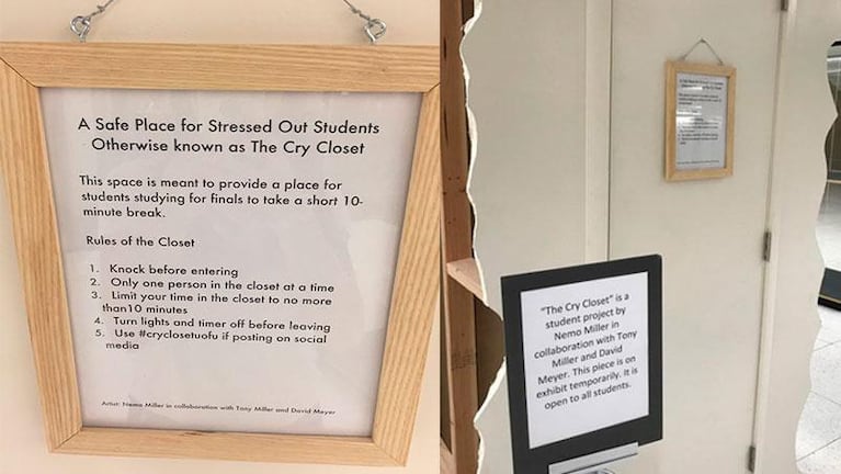 Una universidad de Estados Unidos tiene un cuarto para que los alumnos lloren