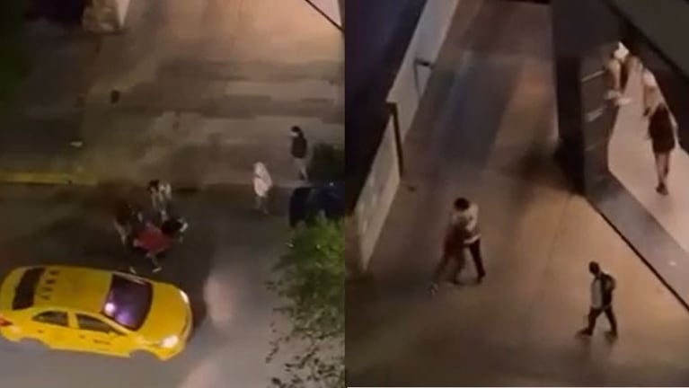 Una vecina filmó una pelea a la salida del boliche en Nueva Córdoba.