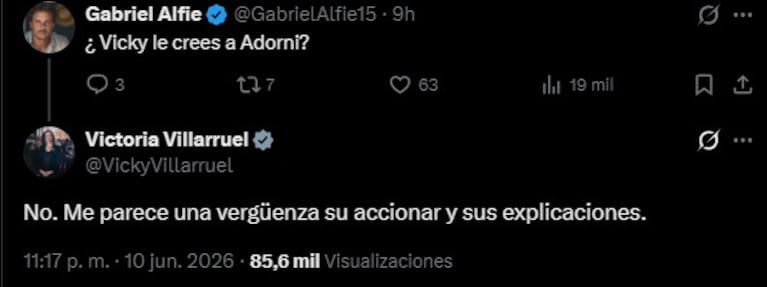 “Una vergüenza”: la fulminante reacción de Villarruel a la declaración jurada de Adorni