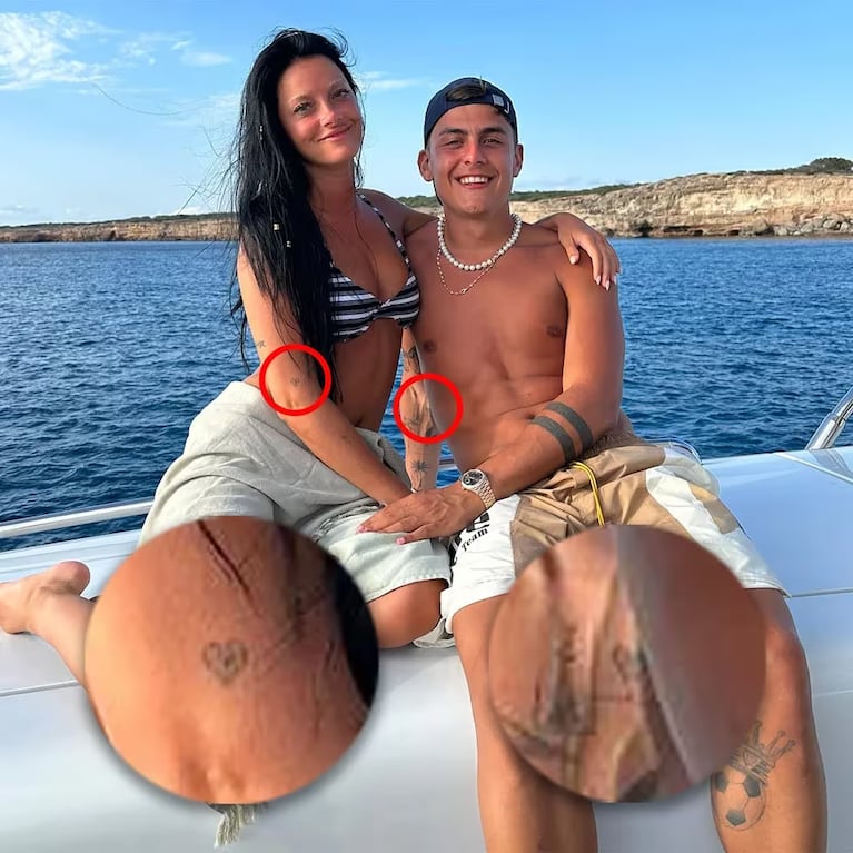 Unidos por un corazón, uno de los tatuajes de Oriana y Paulo. 