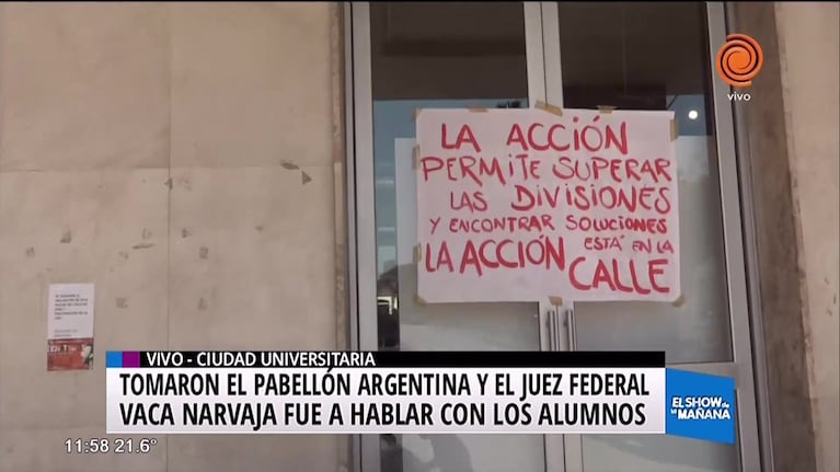 Universitarios tomaron el Pabellón Argentina