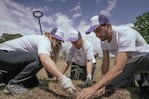 Uno de los espacios elegidos para la acción fue el vertedero de residuos Piedras Blancas en la Ruta 36.