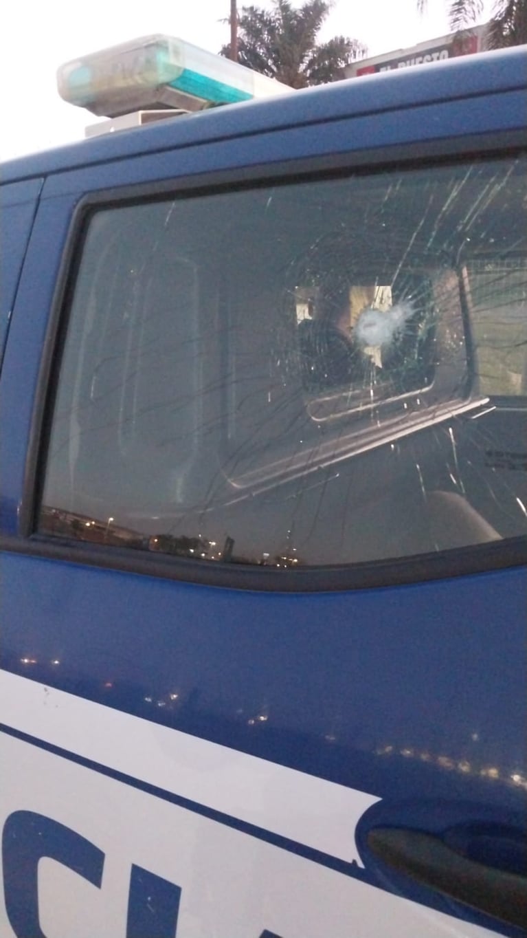 Uno de los patrulleros atacados en los procedimientos en Córdoba.