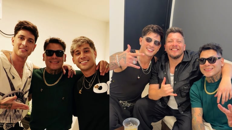 Uriel Lozano y Damián Córdoba estuvieron presentes en el show de la banda.