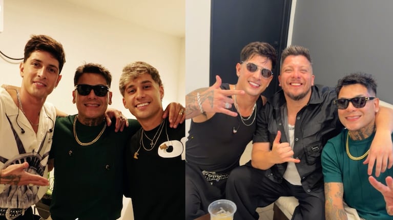 Uriel Lozano y Damián Córdoba estuvieron presentes en el show de la banda.