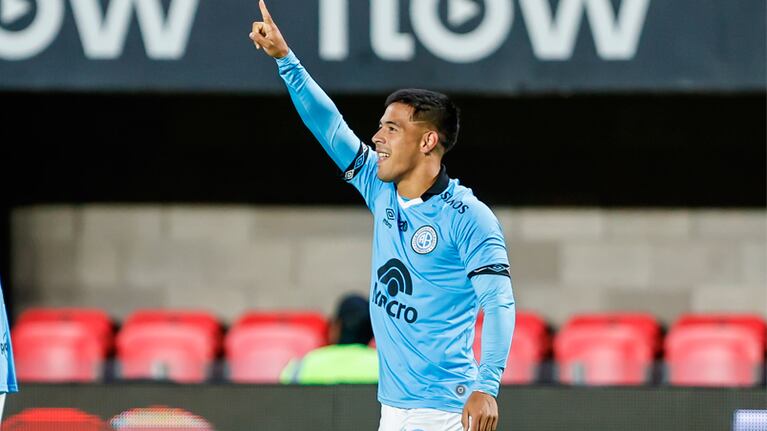Uvita Fernández, autor del gol del triunfo en La Plata.