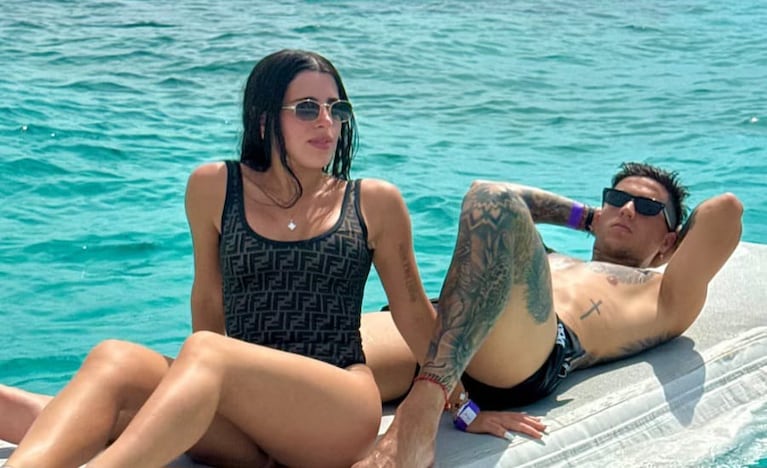 Vacaciones en familia: Enzo Fernández y Valu Cervantes disfrutaron de un lugar paradisíaco
