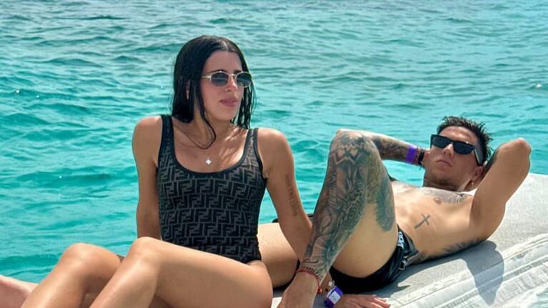 Vacaciones en familia: Enzo Fernández y Valu Cervantes disfrutaron de un lugar paradisíaco