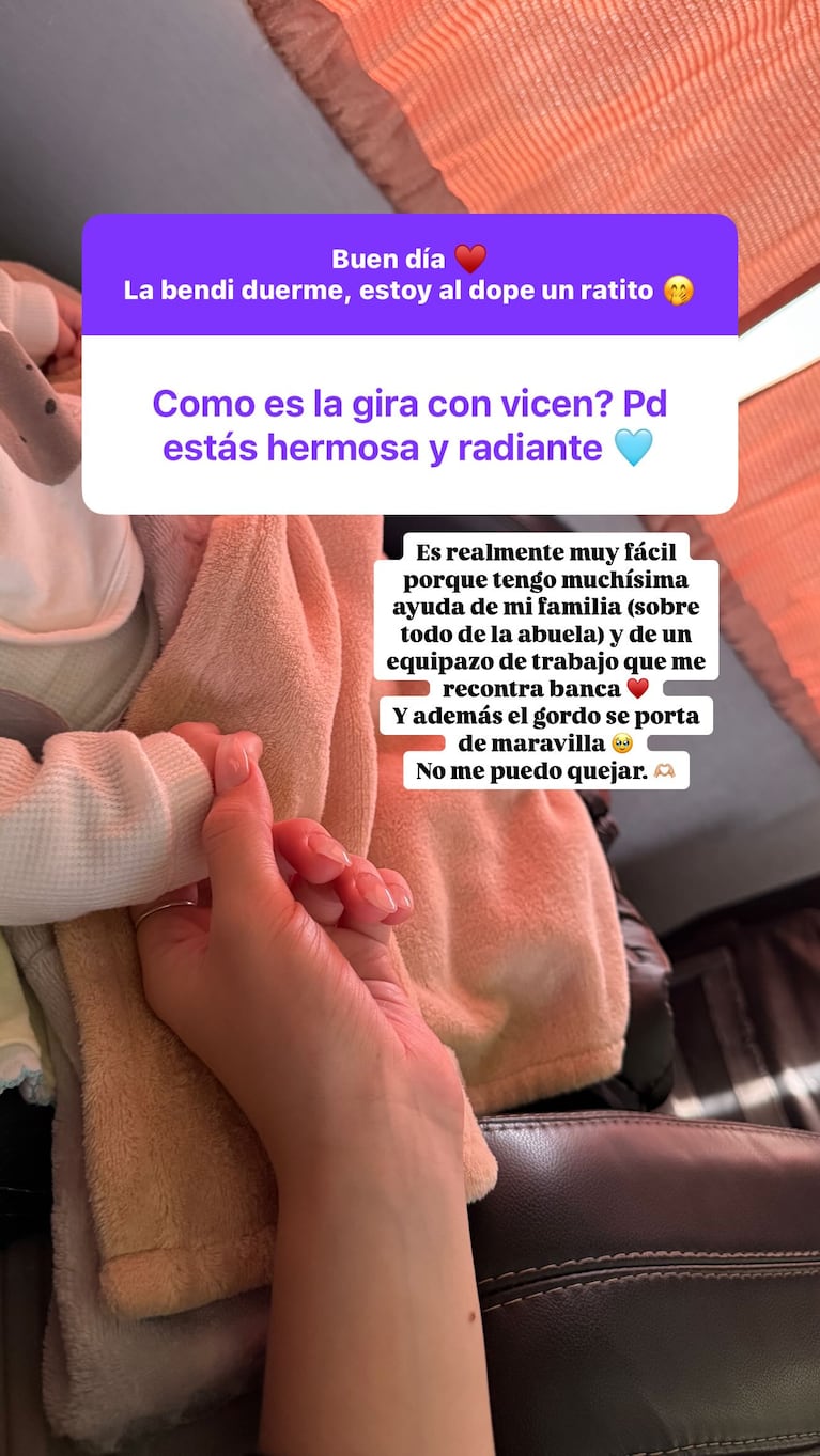 Valentina Márquez y su nueva faceta como mamá cuartetera.