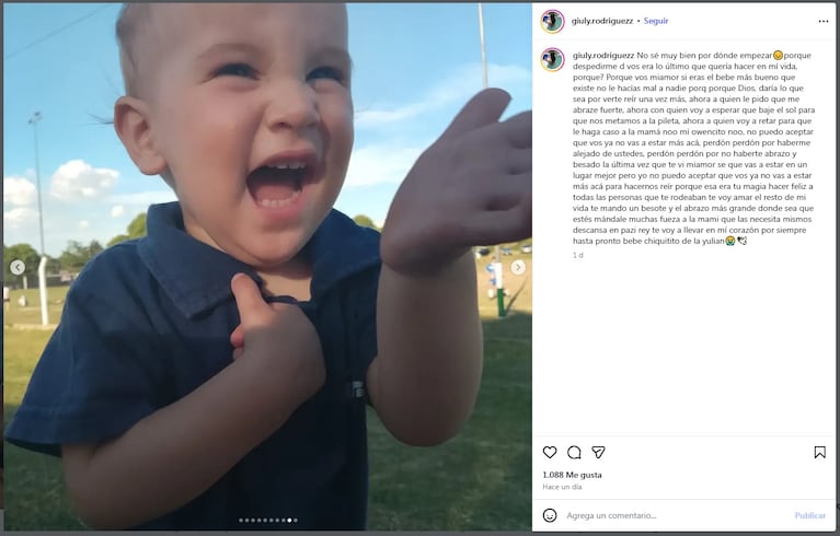 “Vas a estar en un lugar mejor”: las desgarradoras despedidas al nene de 2 años atacado por un pitbull