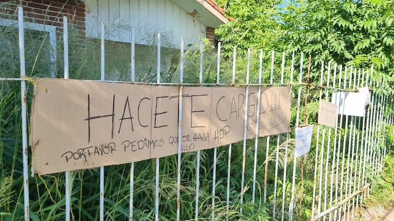 Vecinos exigen que corten los yuyos en una casa de barrio Las Margaritas.