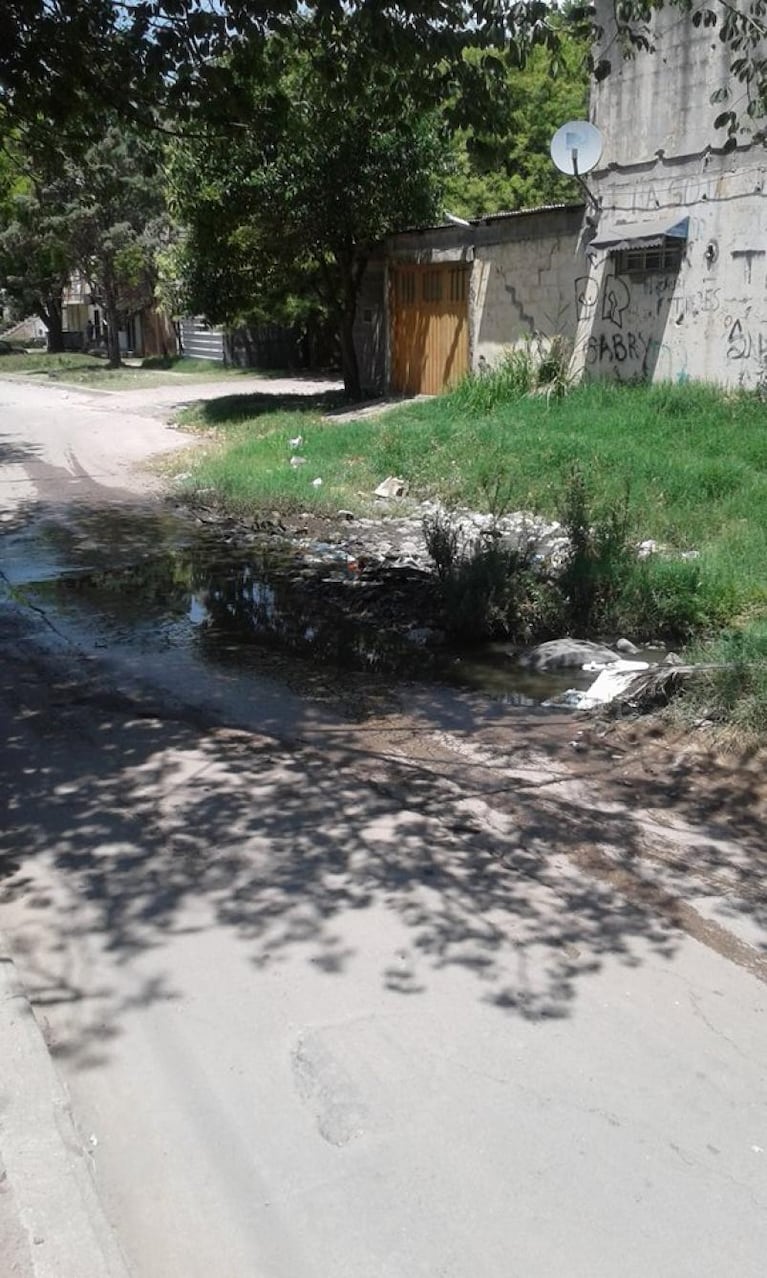 Vecinos se quejan por la mugre en una calle y en un canal