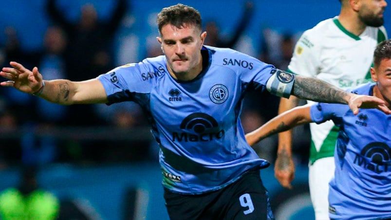 Vegetti hizo dos goles para Belgrano en Alberdi. Foto: Prensa Belgrano.