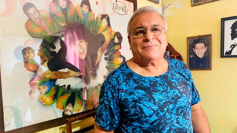 Verón junto a sus recuerdos con Jiménez.