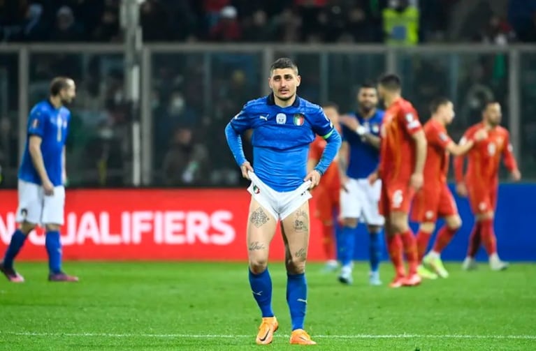 Verratti y todo Italia lloran por la eliminación.