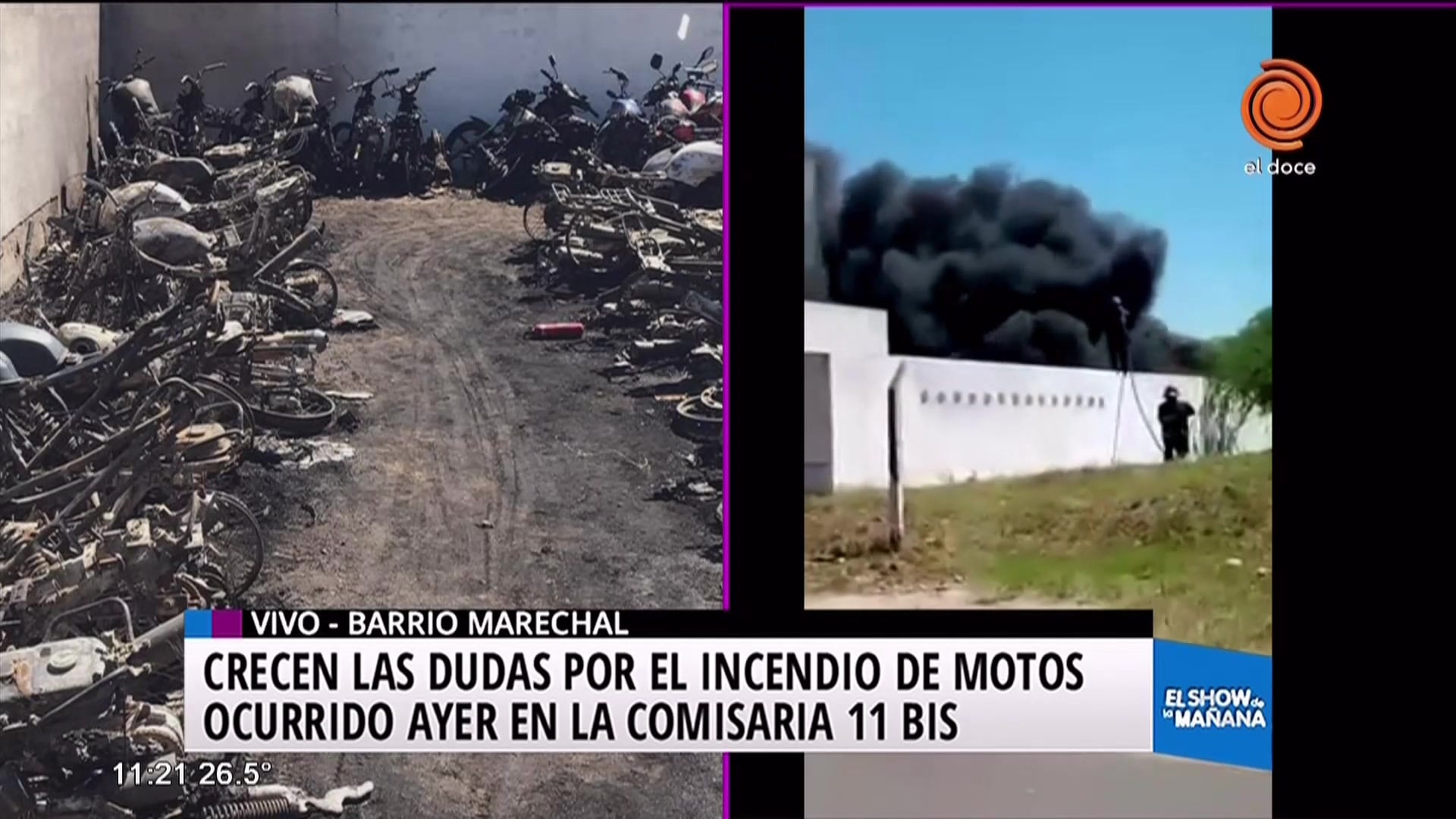 Versiones conflictivas sobre incendio en comisaría