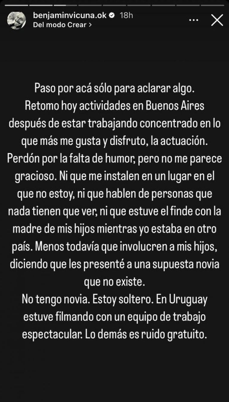 Vicuña explotó al ser vinculado a la "separación" de la China Suárez y Rusherking