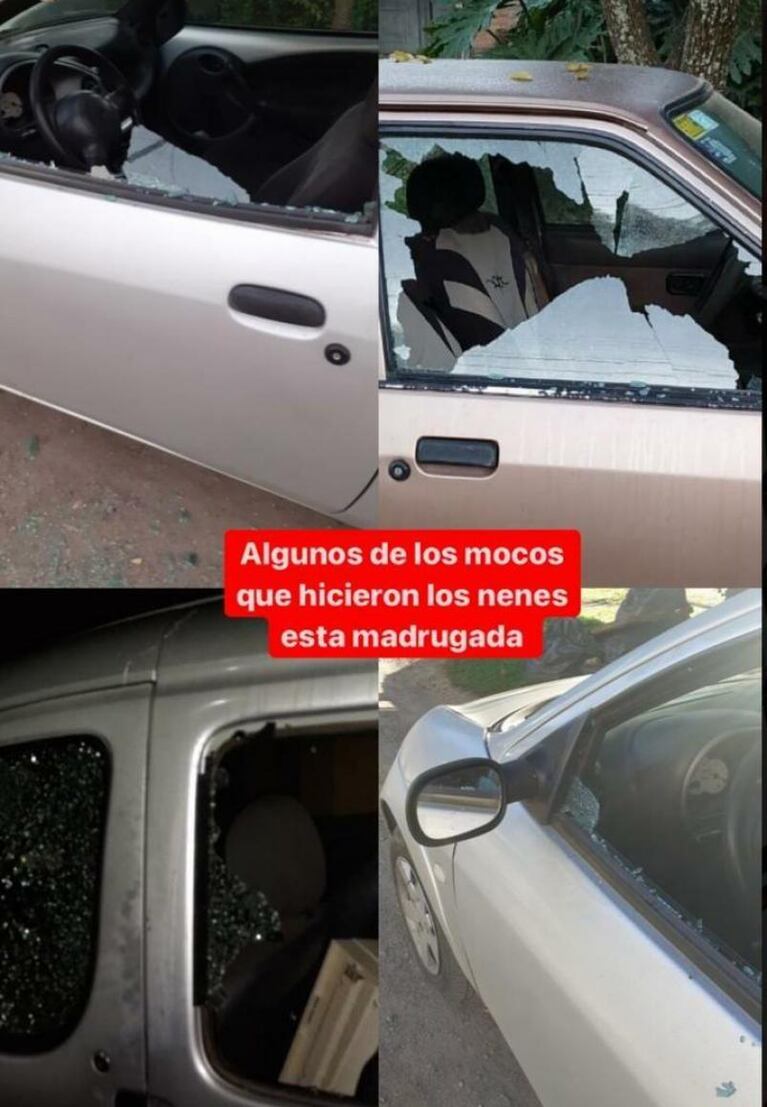 Video: con un aire comprimido, dos amigos destrozaron autos y comercios en Mendiolaza