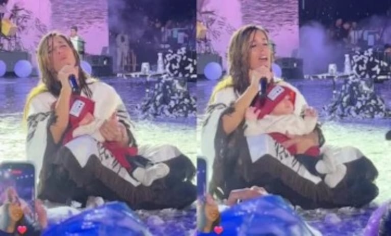 Video de un cierre épico: La Sole emocionó a Cosquín con un bebé en brazos