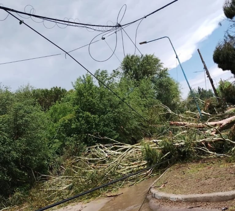 Video: granizo en Río Cuarto y alerta por tormentas fuertes en Córdoba