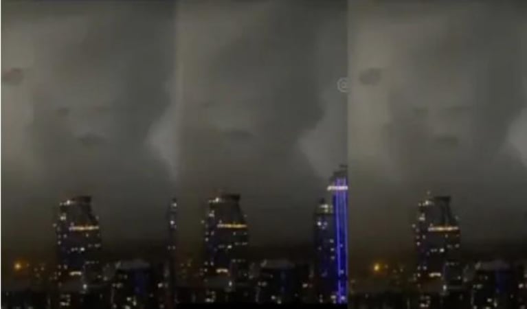 Video: la impresionante tormenta donde aseguran que vieron la cara de Voldemort 