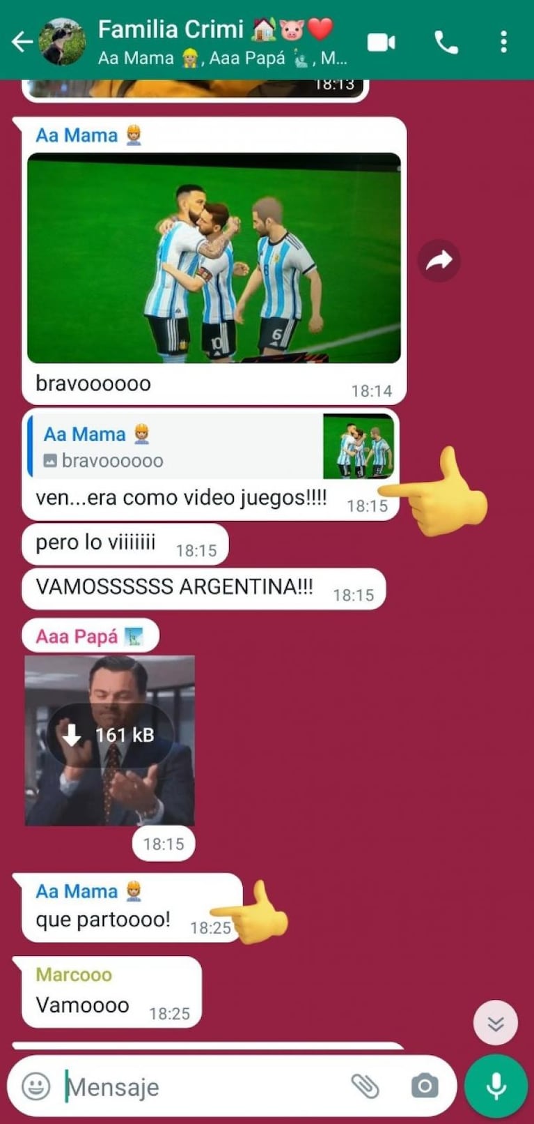 Vio el partido de Argentina por Internet y al otro día se enteró que era un videojuego