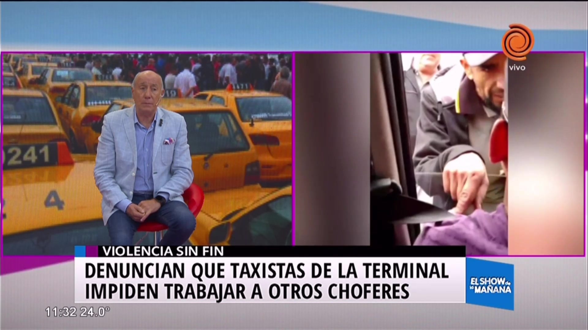 Violencia entre taxistas en la terminal